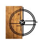Wallity Reloj de Pared Decorativo de Madera Nogal Claro y Negro